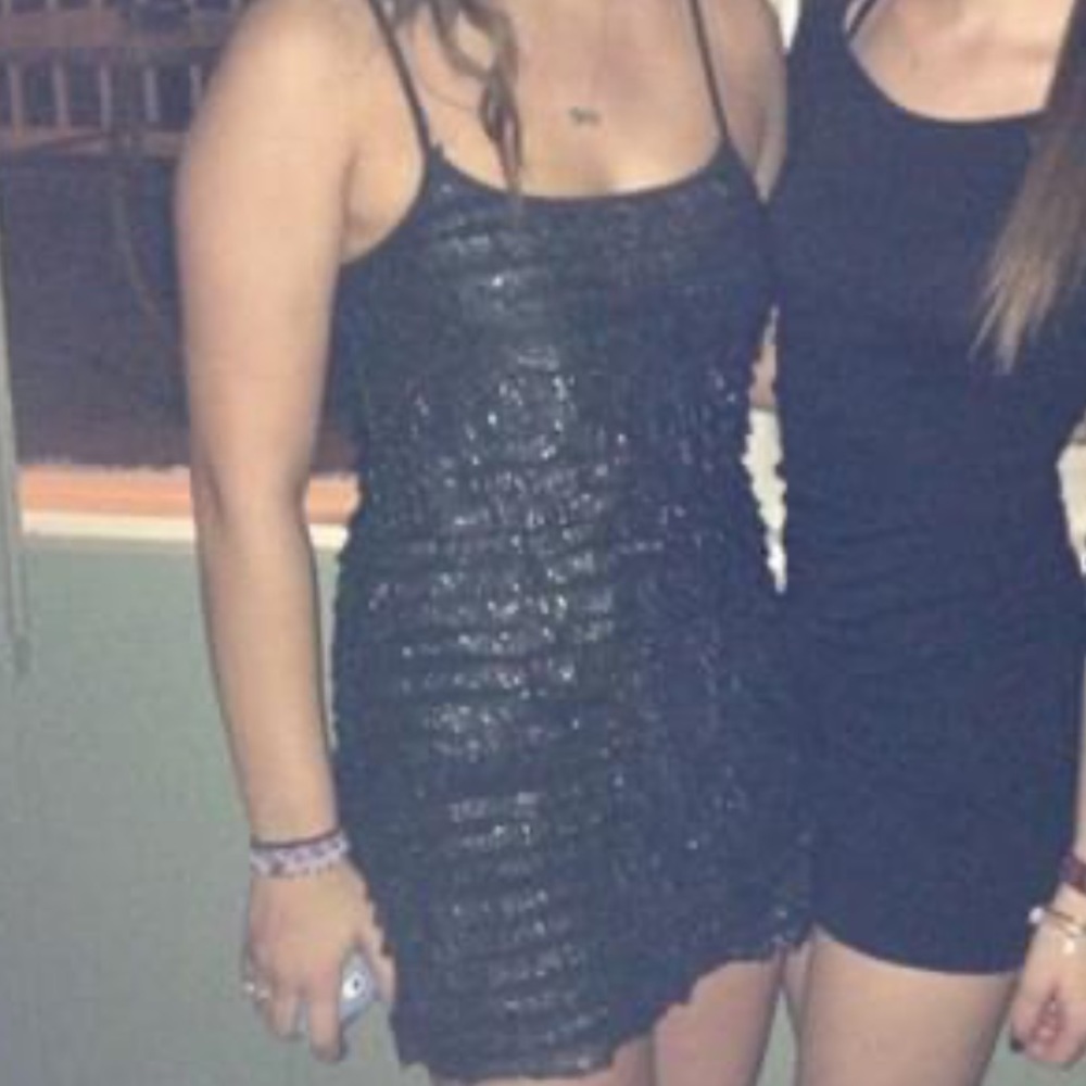 FreePeople Black Sparkle Dress